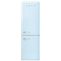 Smeg 50's Style 24" 12.9 Cu. Ft. Bottom Freezer Refrigerator w/ LED Lighting (FAB32URPB3) - Pastel Blue
