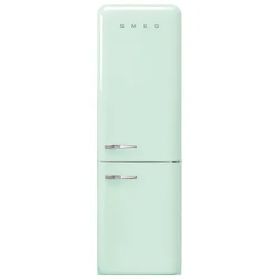 Smeg 50's Style 24" 12.9 Cu. Ft. Bottom Freezer Refrigerator w/ LED Lighting (FAB32URPG3) - Pastel Green