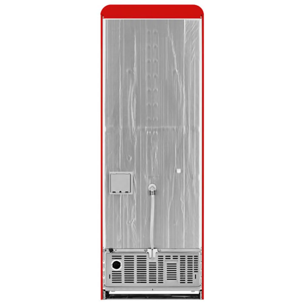 Smeg 50's Style 28" 18 Cu. Ft. Bottom Freezer Refrigerator with Ice Dispenser (FAB38URRD) - Red