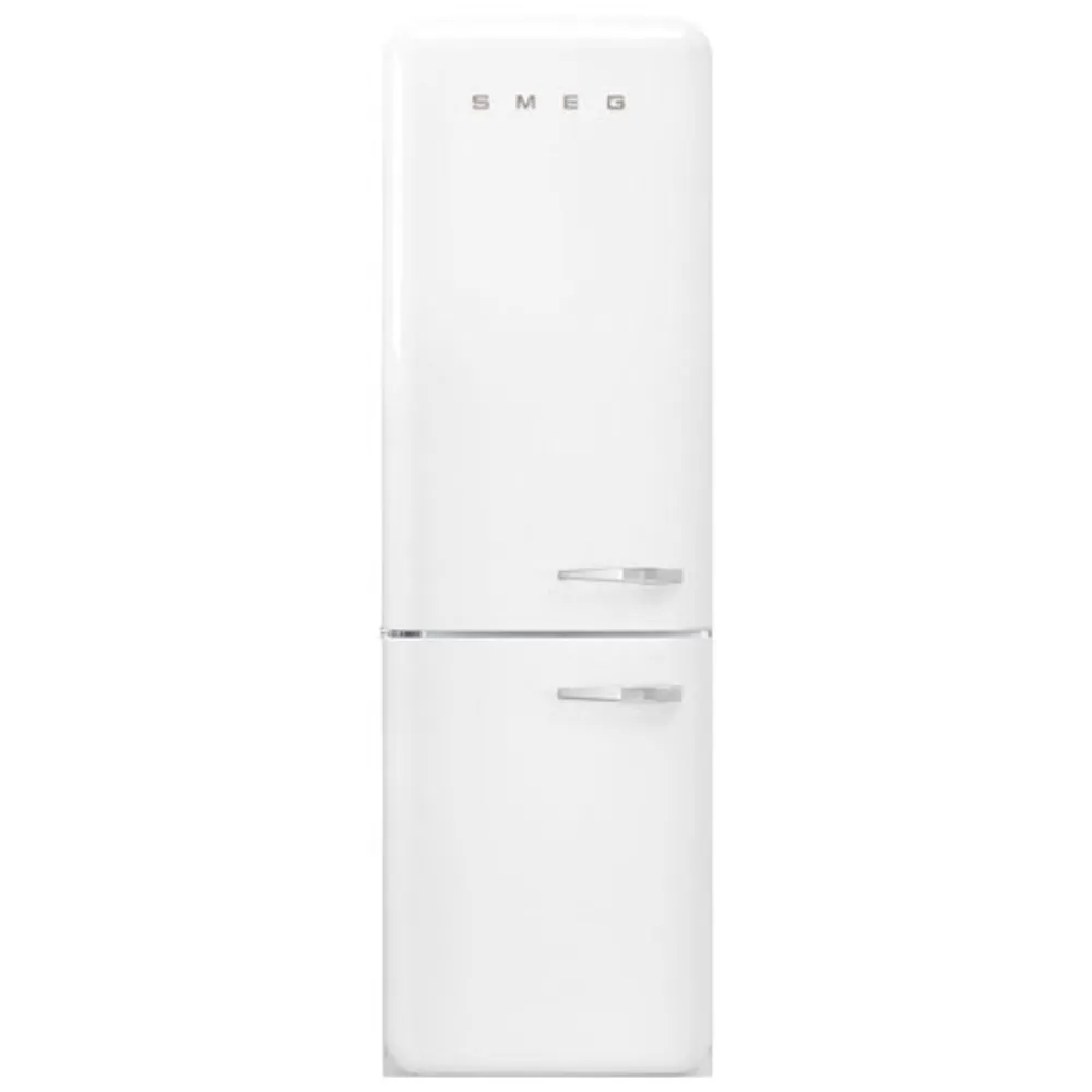 Smeg 50's Style 24" 12.9 Cu. Ft. Bottom Freezer Refrigerator with LED Lighting (FAB32ULWH3) - White