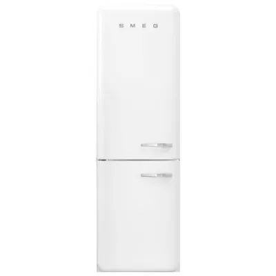 Smeg 50's Style 24" 12.9 Cu. Ft. Bottom Freezer Refrigerator with LED Lighting (FAB32ULWH3) - White