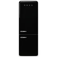 Smeg 50's Style 28" 18 Cu. Ft. Bottom Freezer Refrigerator with Ice Dispenser (FAB38URBL) - Black