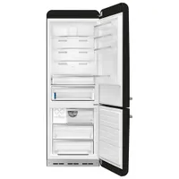 Smeg 50's Style 28" 18 Cu. Ft. Bottom Freezer Refrigerator with Ice Dispenser (FAB38URBL) - Black