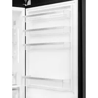 Smeg 50's Style 28" 18 Cu. Ft. Bottom Freezer Refrigerator with Ice Dispenser (FAB38URBL) - Black