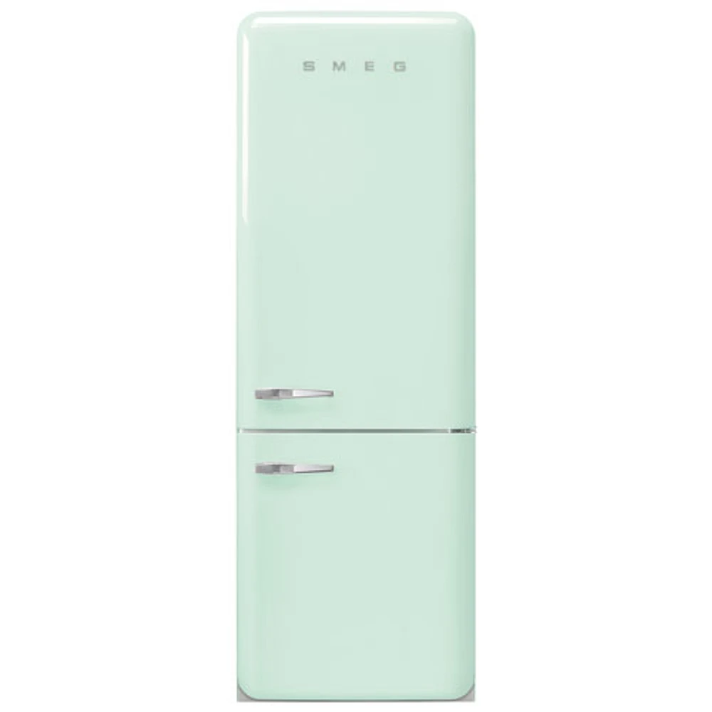 Smeg 50's Style 28" 18 Cu. Ft. Bottom Freezer Refrigerator with Ice Dispenser (FAB38URPG) - Pastel Green