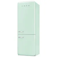 Smeg 50's Style 28" 18 Cu. Ft. Bottom Freezer Refrigerator with Ice Dispenser (FAB38URPG) - Pastel Green