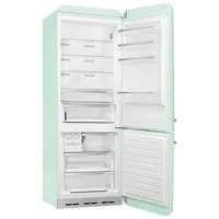 Smeg 50's Style 28" 18 Cu. Ft. Bottom Freezer Refrigerator with Ice Dispenser (FAB38URPG) - Pastel Green