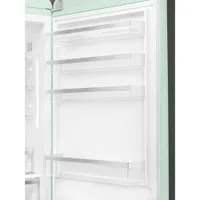 Smeg 50's Style 28" 18 Cu. Ft. Bottom Freezer Refrigerator with Ice Dispenser (FAB38URPG) - Pastel Green