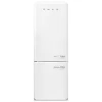 Smeg 50's Style 28" 18 Cu. Ft. Bottom Freezer Refrigerator with Ice Dispenser (FAB38ULWH) - White
