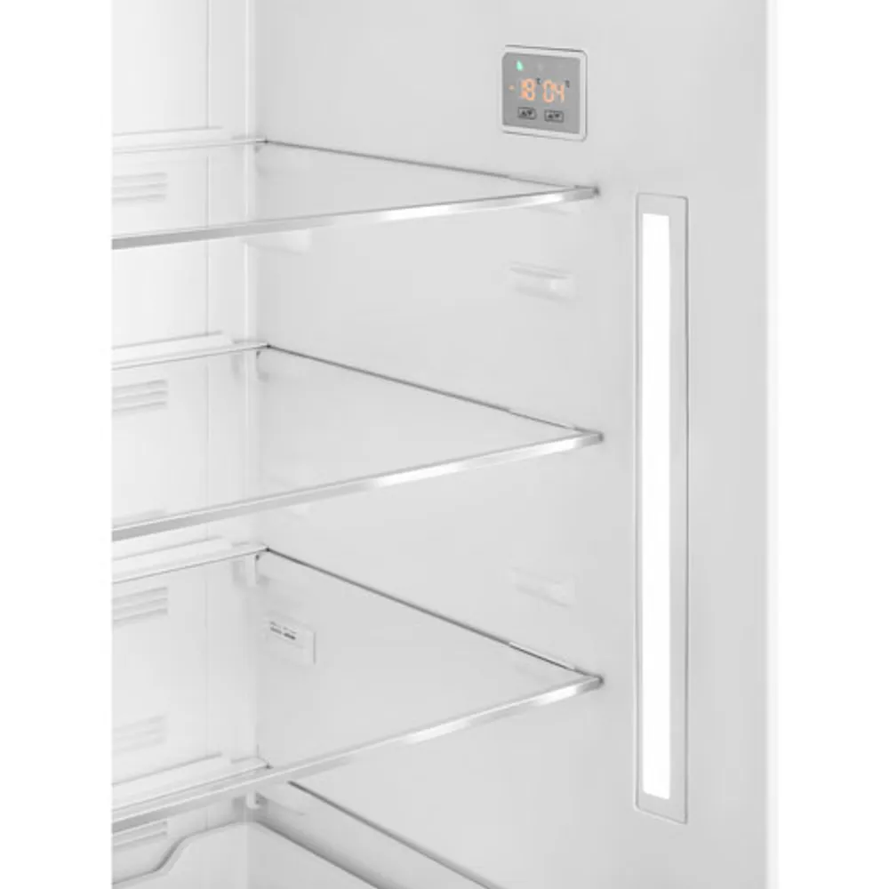 Smeg 50's Style 28" 18 Cu. Ft. Bottom Freezer Refrigerator with Ice Dispenser (FAB38URWH) - White