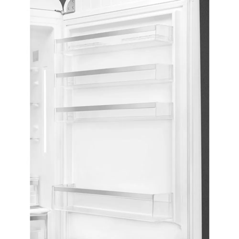 Smeg 50's Style 28" 18 Cu. Ft. Bottom Freezer Refrigerator with Ice Dispenser (FAB38URWH) - White