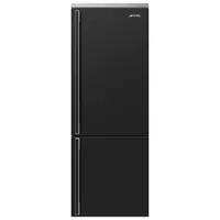 Smeg Portofino 28" 18 Cu. Ft. Bottom Freezer Refrigerator with Ice Dispenser (FA490URAN) - Anthracite