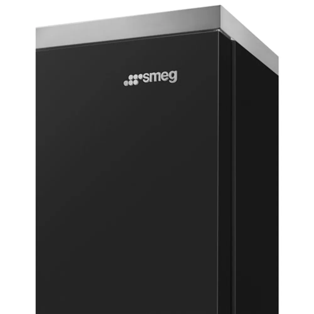 Smeg Portofino 28" 18 Cu. Ft. Bottom Freezer Refrigerator with Ice Dispenser (FA490URAN) - Anthracite