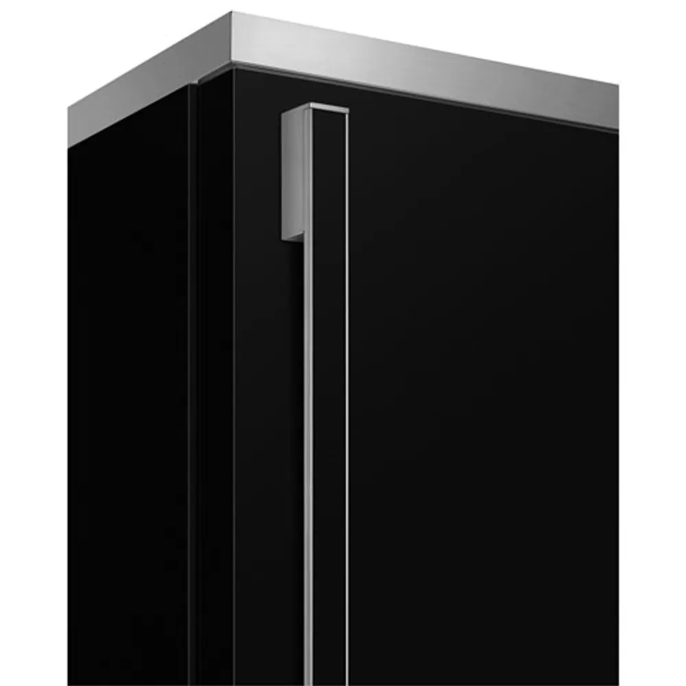 Smeg Portofino 28" 18 Cu. Ft. Bottom Freezer Refrigerator with Ice Dispenser (FA490URBL) - Black