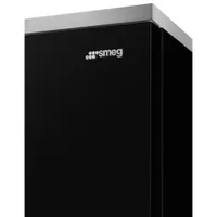 Smeg Portofino 28" 18 Cu. Ft. Bottom Freezer Refrigerator with Ice Dispenser (FA490URBL) - Black