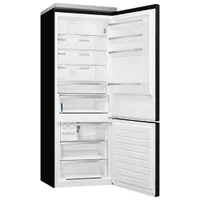 Smeg Portofino 28" 18 Cu. Ft. Bottom Freezer Refrigerator with Ice Dispenser (FA490URBL) - Black