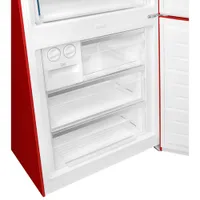 Smeg Portofino 28" 18 Cu. Ft. Bottom Freezer Refrigerator with Ice Dispenser (FA490URR) - Red