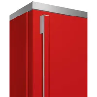 Smeg Portofino 28" 18 Cu. Ft. Bottom Freezer Refrigerator with Ice Dispenser (FA490URR) - Red