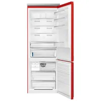 Smeg Portofino 28" 18 Cu. Ft. Bottom Freezer Refrigerator with Ice Dispenser (FA490URR) - Red