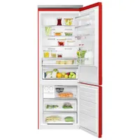 Smeg Portofino 28" 18 Cu. Ft. Bottom Freezer Refrigerator with Ice Dispenser (FA490URR) - Red