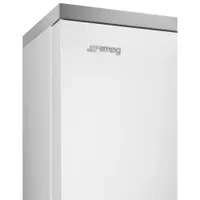 Smeg Portofino 28" 18 Cu. Ft. Bottom Freezer Refrigerator with Ice Dispenser (FA490ULWH) - White