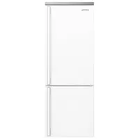 Smeg Portofino 28" 18 Cu. Ft. Bottom Freezer Refrigerator with Ice Dispenser (FA490URWH) - White