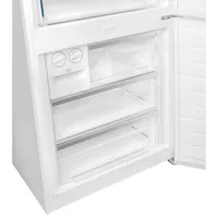 Smeg Portofino 28" 18 Cu. Ft. Bottom Freezer Refrigerator with Ice Dispenser (FA490URWH) - White