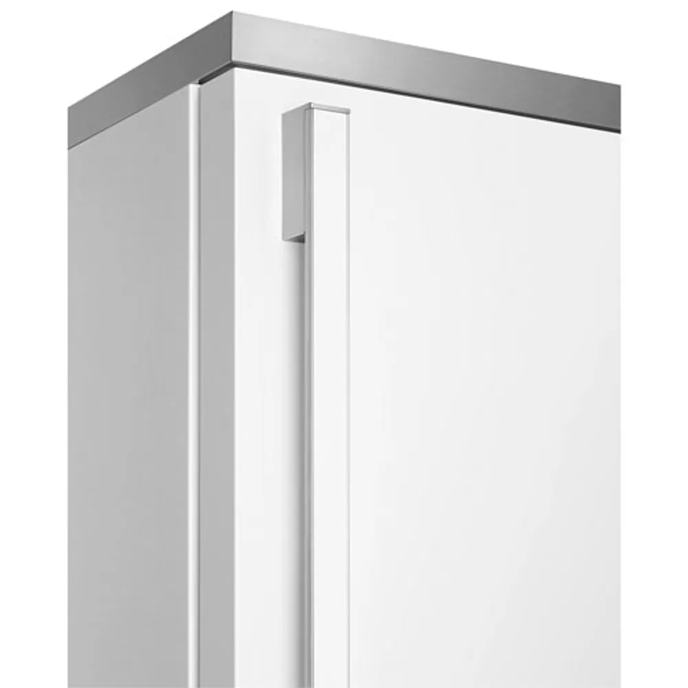 Smeg Portofino 28" 18 Cu. Ft. Bottom Freezer Refrigerator with Ice Dispenser (FA490URWH) - White