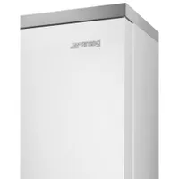 Smeg Portofino 28" 18 Cu. Ft. Bottom Freezer Refrigerator with Ice Dispenser (FA490URWH) - White