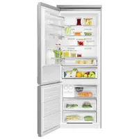 Smeg Portofino 28" 18 Cu. Ft. Bottom Freezer Refrigerator with Ice Dispenser (FA490ULX) - Stainless Steel