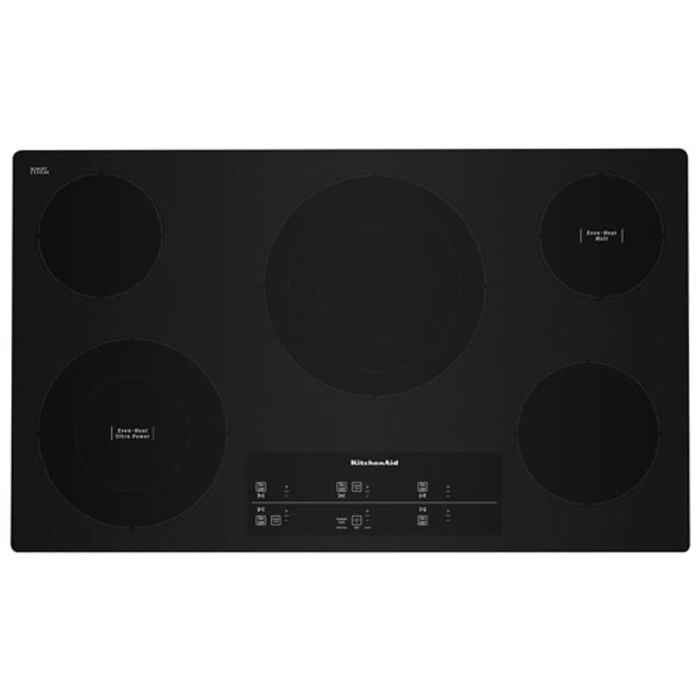 KitchenAid 36" 5-Element Electric Cooktop (KCES956KBL) - Black