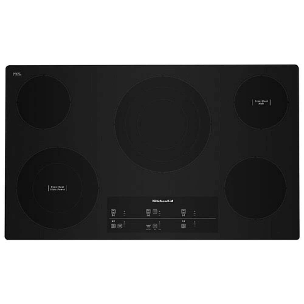 KitchenAid 36" 5-Element Electric Cooktop (KCES956KBL) - Black