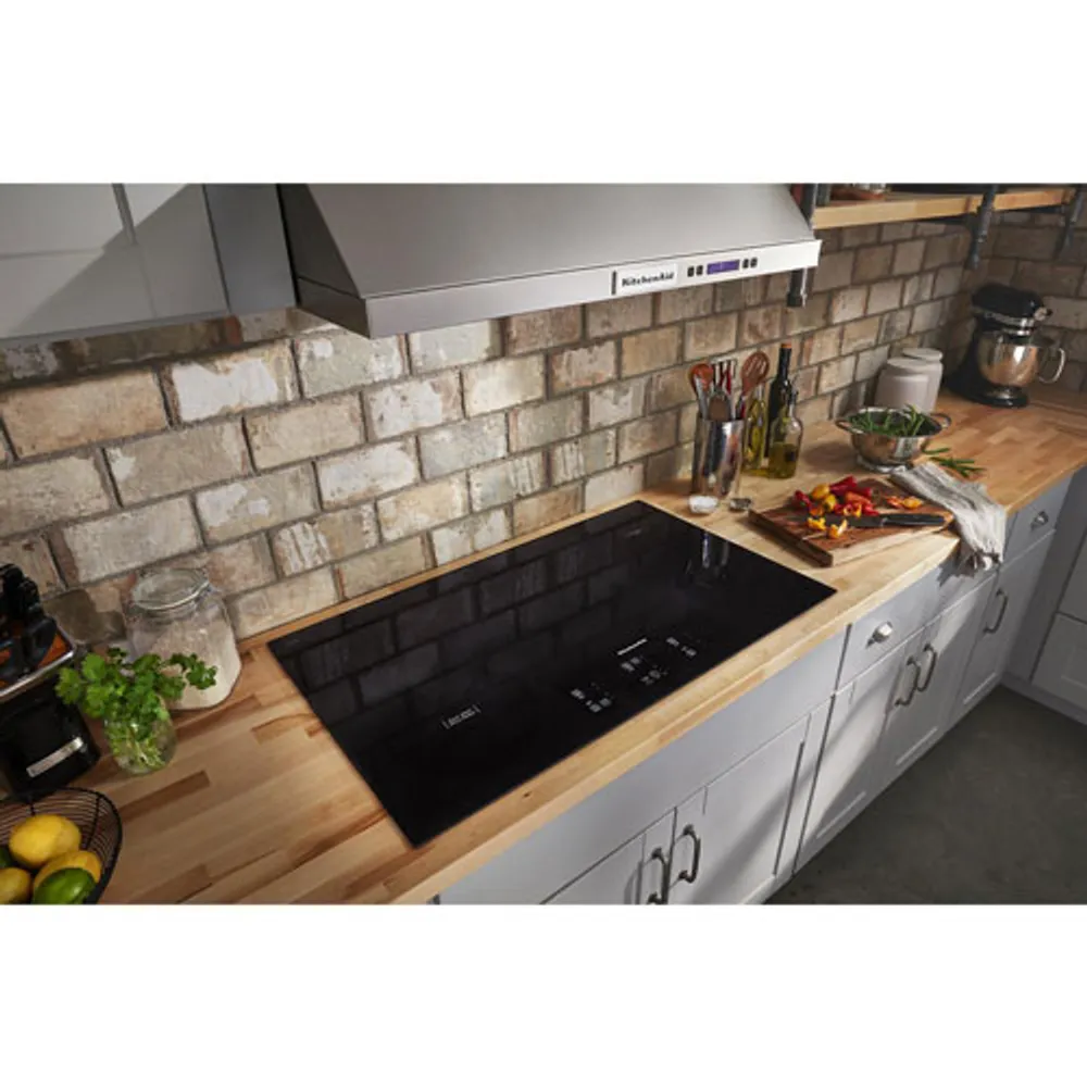 KitchenAid 36" 5-Element Electric Cooktop (KCES956KBL) - Black