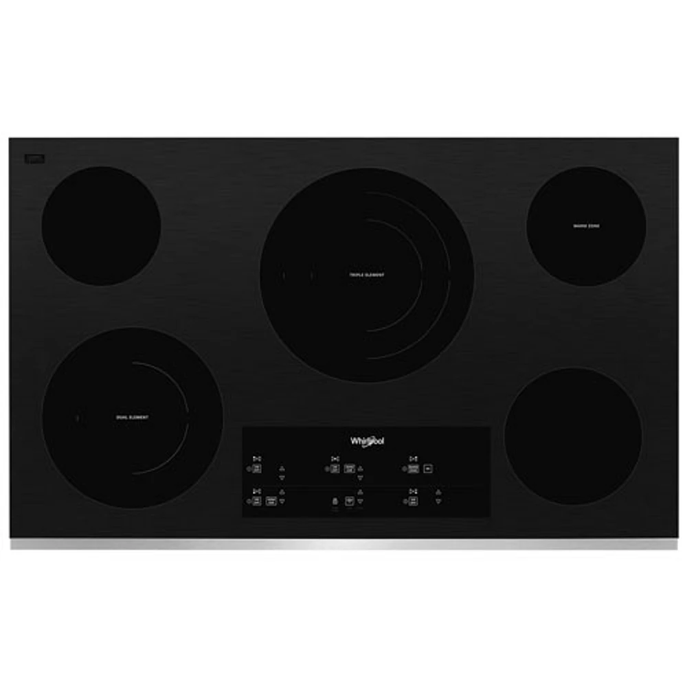 Surface de cuisson électrique 5 éléments 36 po de Whirlpool (WCE97US6KS) - Acier inoxydable