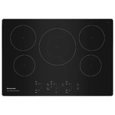 Surface de cuisson à induction 5 éléments 30 po de KitchenAid (KCIG550JSS) - Acier inoxydable