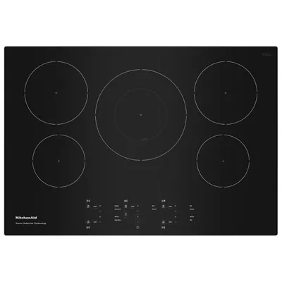 KitchenAid 30" 5-Element Induction Cooktop (KCIG550JBL) - Black