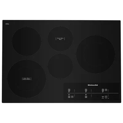 KitchenAid 30" 5-Element Electric Cooktop (KCES950KBL) - Black