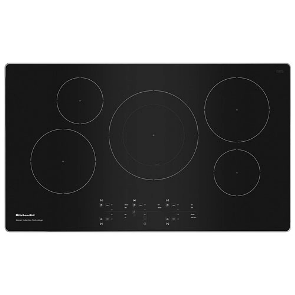 Surface de cuisson à induction 5 éléments 36 po de KitchenAid (KCIG556JSS) - Acier inoxydable