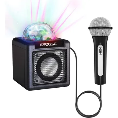 EARISE T12 Karaoke Machine for Kids with Microphone + Speaker Microphone Bluetooth Speaker