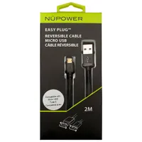 Câble USB-A à USB-C de 1,5 m (4,9 pi) de Nupower (NU2127BK) - Noir