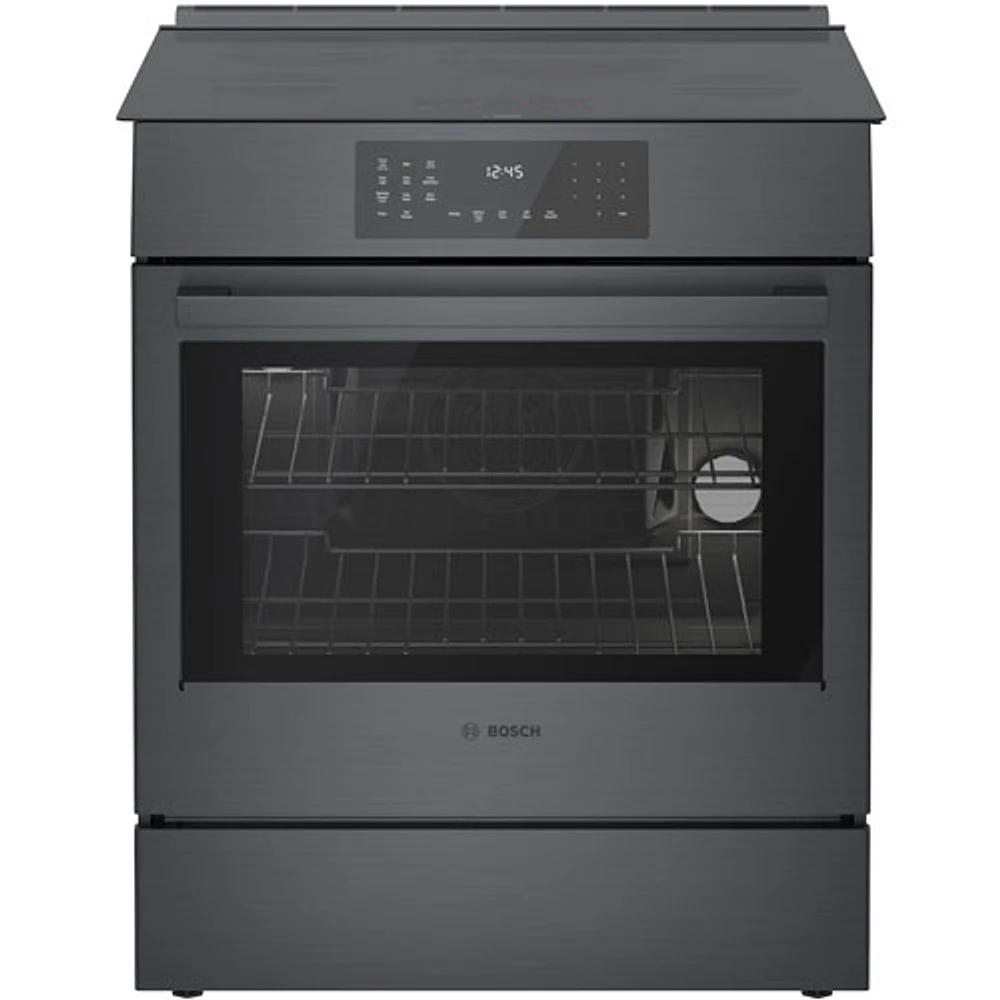 Bosch 30" 4.6 Cu. Ft. True Convection Slide-In Induction Range (HII8047C) - Black Stainless