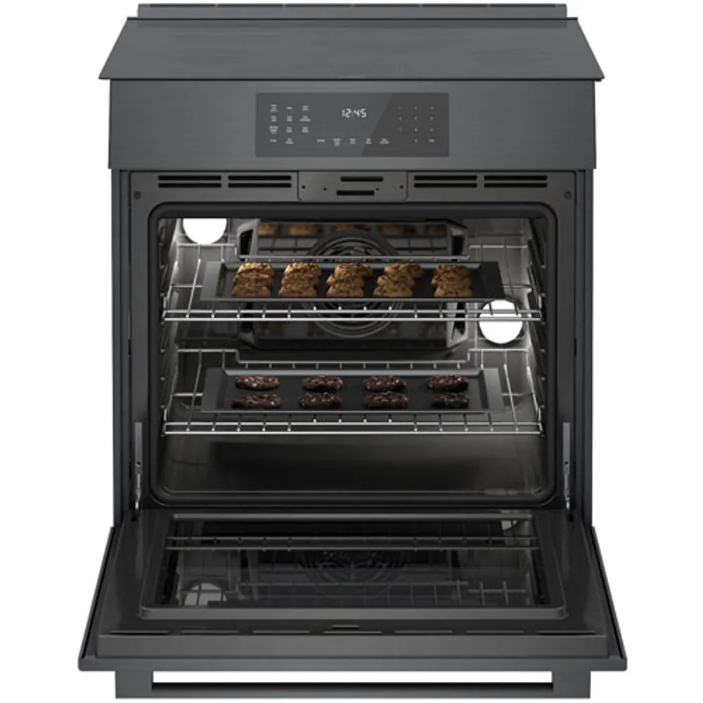 Bosch 30" 4.6 Cu. Ft. True Convection Slide-In Induction Range (HII8047C) - Black Stainless