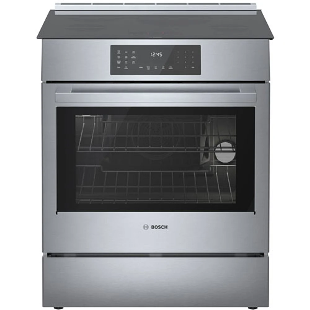 Bosch 30" 4.6 Cu. Ft. True Convection Slide-In Induction Range (HII8057C) - Stainless Steel