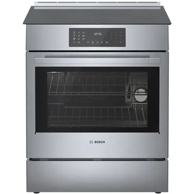 Bosch 30" 4.6 Cu. Ft. True Convection Slide-In Induction Range (HII8057C) - Stainless Steel