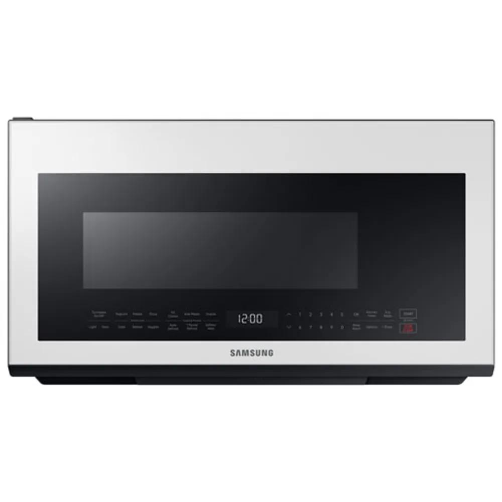 Samsung BESPOKE Over-The-Range Microwave - 2.1 Cu. Ft. - White Glass