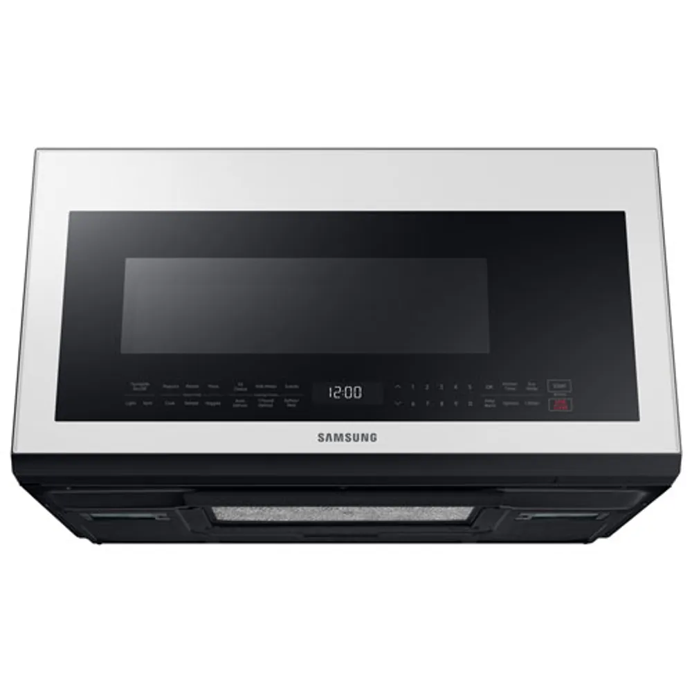 Samsung BESPOKE Over-The-Range Microwave - 2.1 Cu. Ft. - White Glass