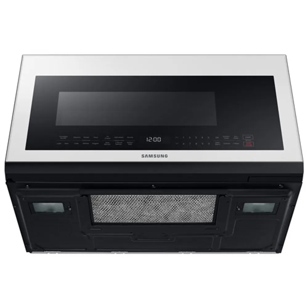 Samsung BESPOKE Over-The-Range Microwave - 2.1 Cu. Ft. - White Glass