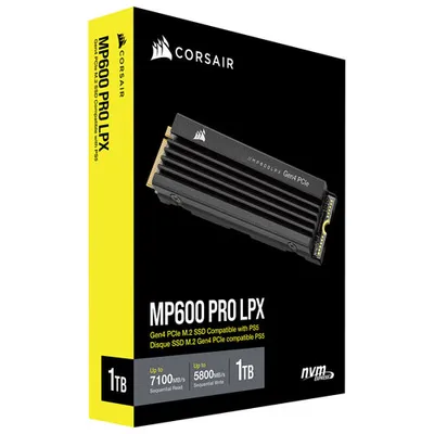 Corsair MP600 Pro LPX 1TB M.2 NVMe PCI-e (Gen 4) Internal Solid State Drive with Heatsink - Optimized for PS5