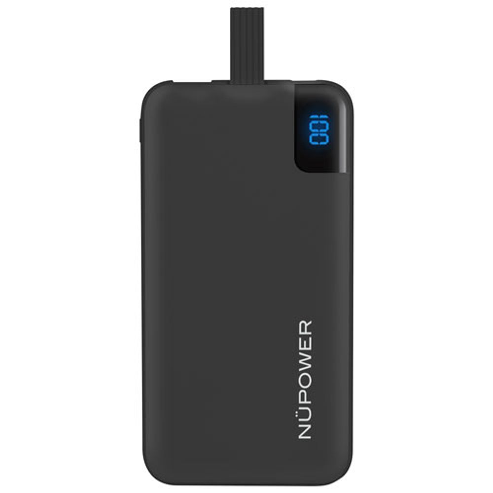 NuPower 10000 mAh USB-C Portable Power Bank - Black