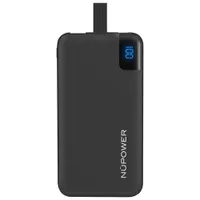 Chargeur portable USB-C de 10 000 mAh de NuPower - Noir